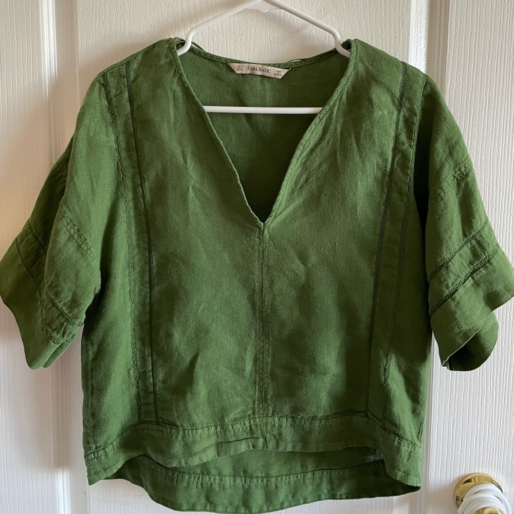Zara green shirt